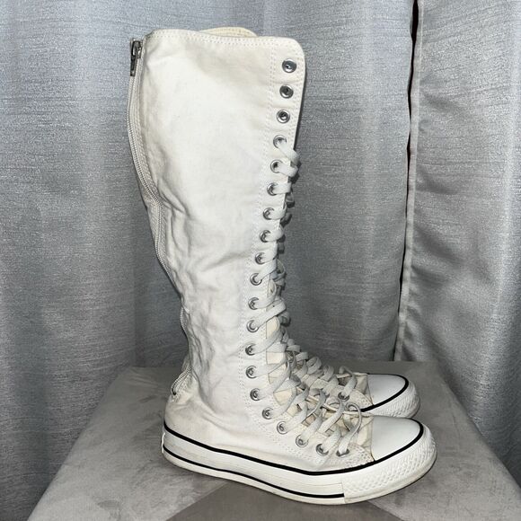 Converse Knee High White All Star Y2k Size Men 5 Women 7 Chuck Taylor - Picture 4 of 12